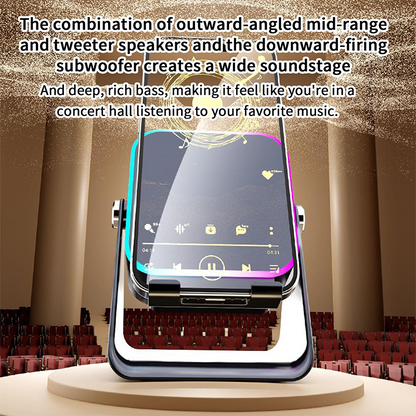 💎 5-IN-1 WIRELESS SPEAKER STAND! 💎 Induction Audio, Phone Holder & Ambient Light