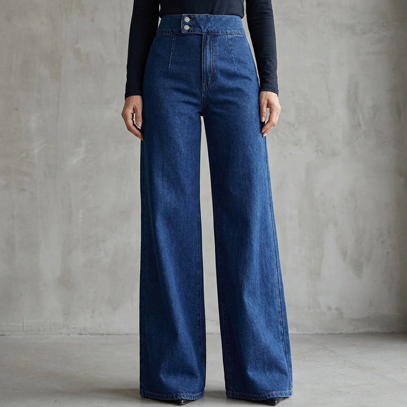 Women's High-Waist Wide-Leg Jeans