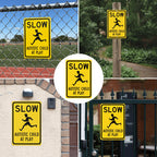 Slow Autistic Child At Play Warning Sign