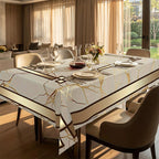 ⏰Waterproof Marble-Print Tablecloth