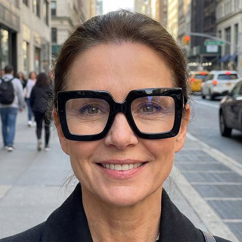 Chic Oversized Square Blue Light Blocking Glasses