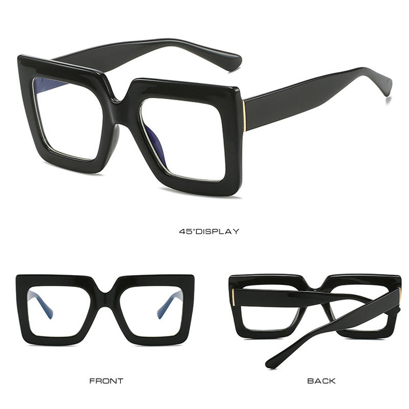 Chic Oversized Square Blue Light Blocking Glasses