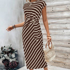 🌸Women's Knot Bodycon Dress – Leopard print, tummy-flattering knot. Comfy & chic for parties or date nights. Feel gorgeous. ✨🌹