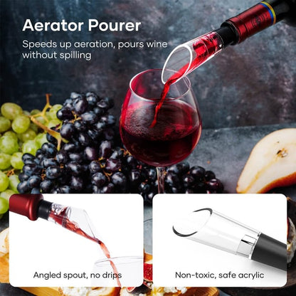 Electric Wine Opener Set - USB Rechargeable Corkscrew with 6 Accessories🍷🤹