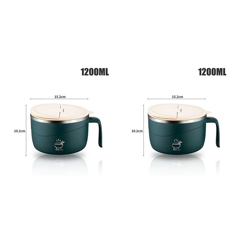 🔥304 Stainless Steel Insulated Ramen Bowl