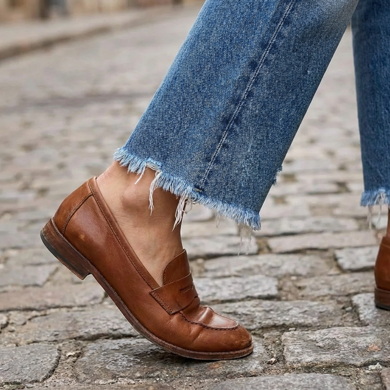 Women’s Retro Cropped Straight-Leg Jeans