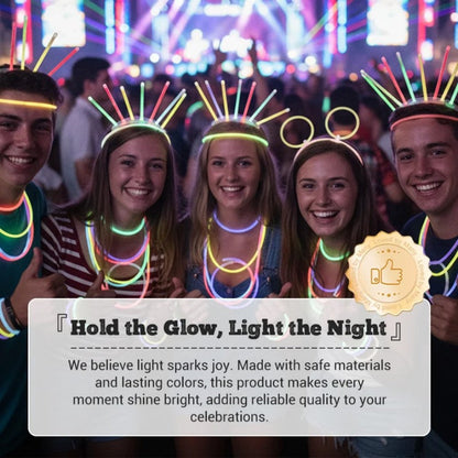 Long-Lasting Mixed-Color Glow Stick 100 PCS Set