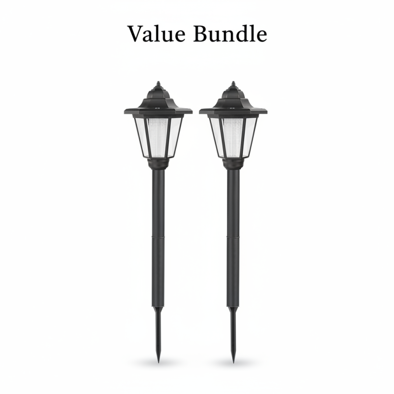 Vintage Solar-Powered Hexagonal Garden Lights