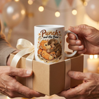 "Punch and His Bear" Cute Monkey Ceramic Mug☕🐒