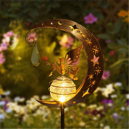 Solar Fairy Moon Garden Stake Light