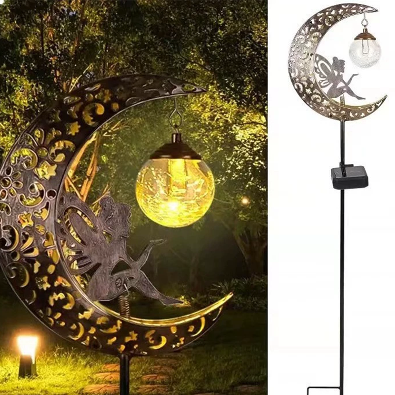 Solar Fairy Moon Garden Stake Light