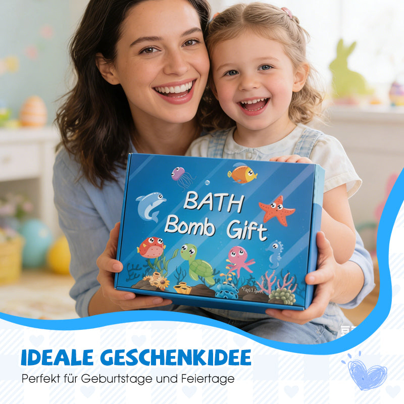 🛁 Natural Bath Bombs for Kids with Mega Bubbles & Surprise Inside 🥚✨