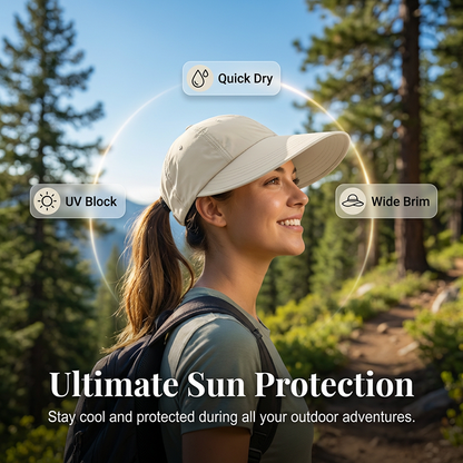 🧢  Women's Wide-Brim Sun Hat – UV Protection, Quick-Dry Fabric & Breathable Comfort 🌊