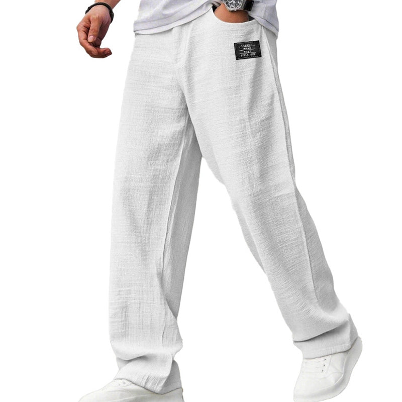 Breathable Straight-Leg Trousers for Men