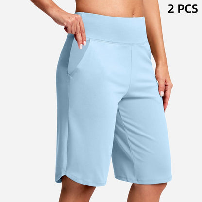 🔥Women's High-Waist Yoga Shorts with Pockets