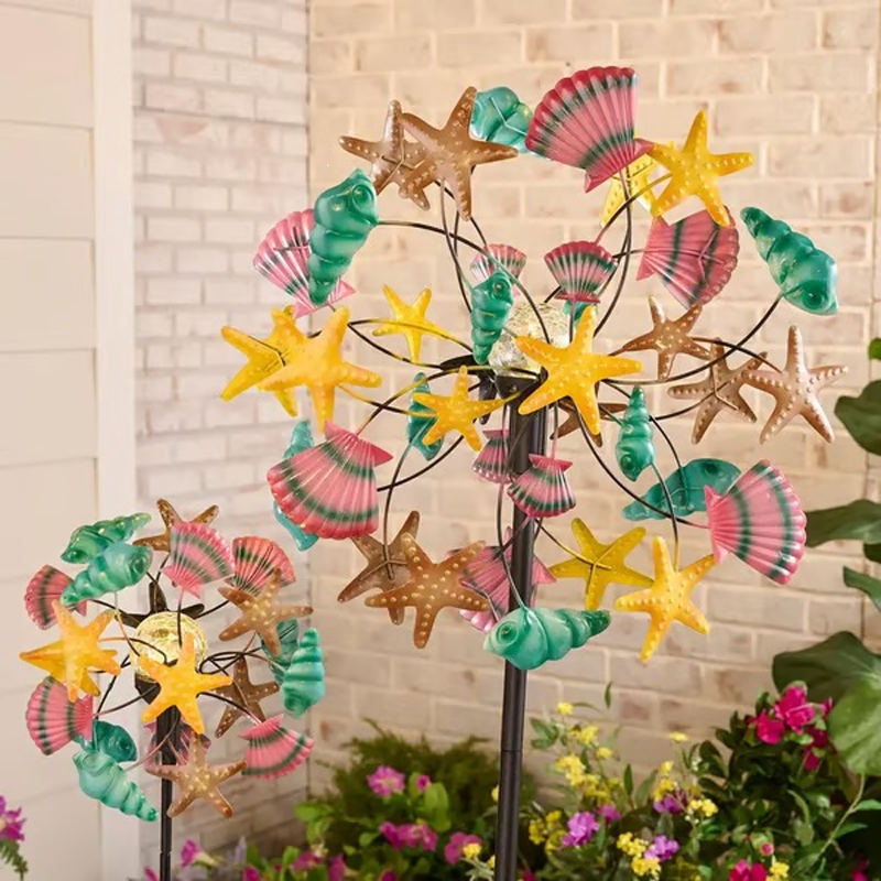 🌸🎡 Solar-Powered Wind Spinner for Garden