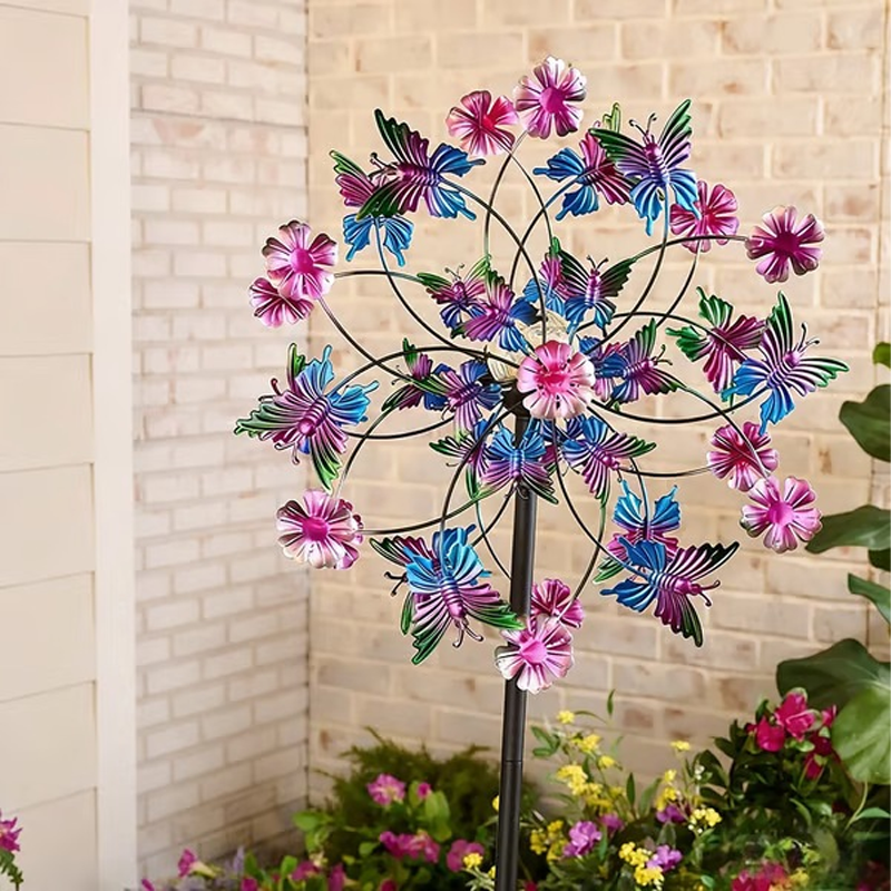 🌸🎡 Solar-Powered Wind Spinner for Garden