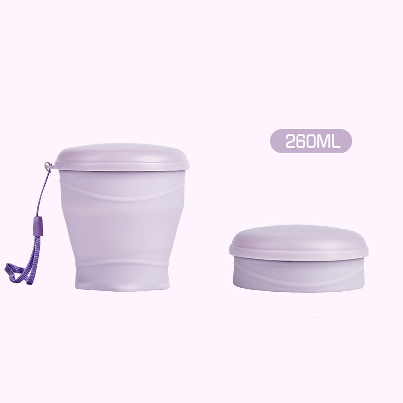 Collapsible Silicone Travel Cup with Lid
