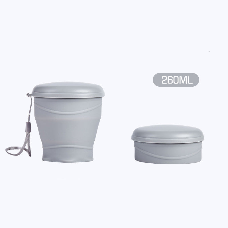 Collapsible Silicone Travel Cup with Lid