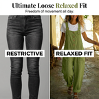 👖 Women's Casual Loose Fit Overalls – Button Front, Deep Pockets, Relaxed Style 🍃