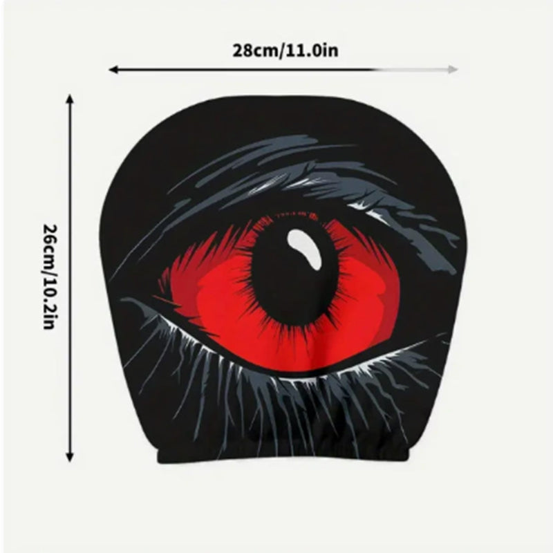 Spooky Red Eye Car Headrest Cover