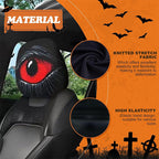 Spooky Red Eye Car Headrest Cover