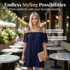 👗 Women's Elegant Solid Color Mini Dress
