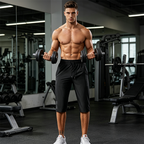 Men's Quick-drying Sports Capri Pants With Zipper Pockets 🩳💨