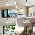 🔥SmartBreez 40W LED Ceiling Fan Light – 20.5 Ultra-Quiet with Remote 🎯 | E27 + FREE B22 Adapter 🔌