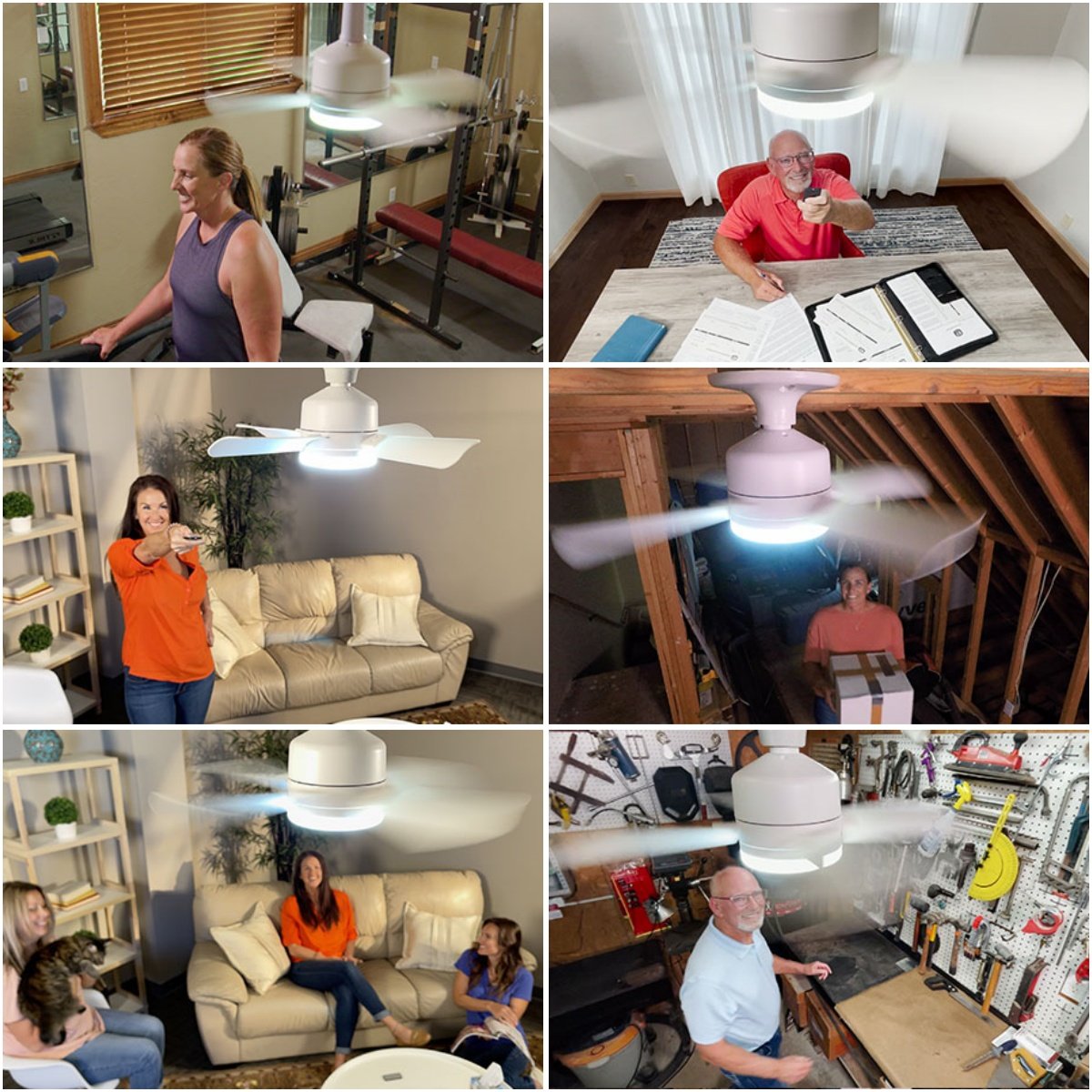 🔥SmartBreez 40W LED Ceiling Fan Light – 20.5 Ultra-Quiet with Remote 🎯 | E27 + FREE B22 Adapter 🔌