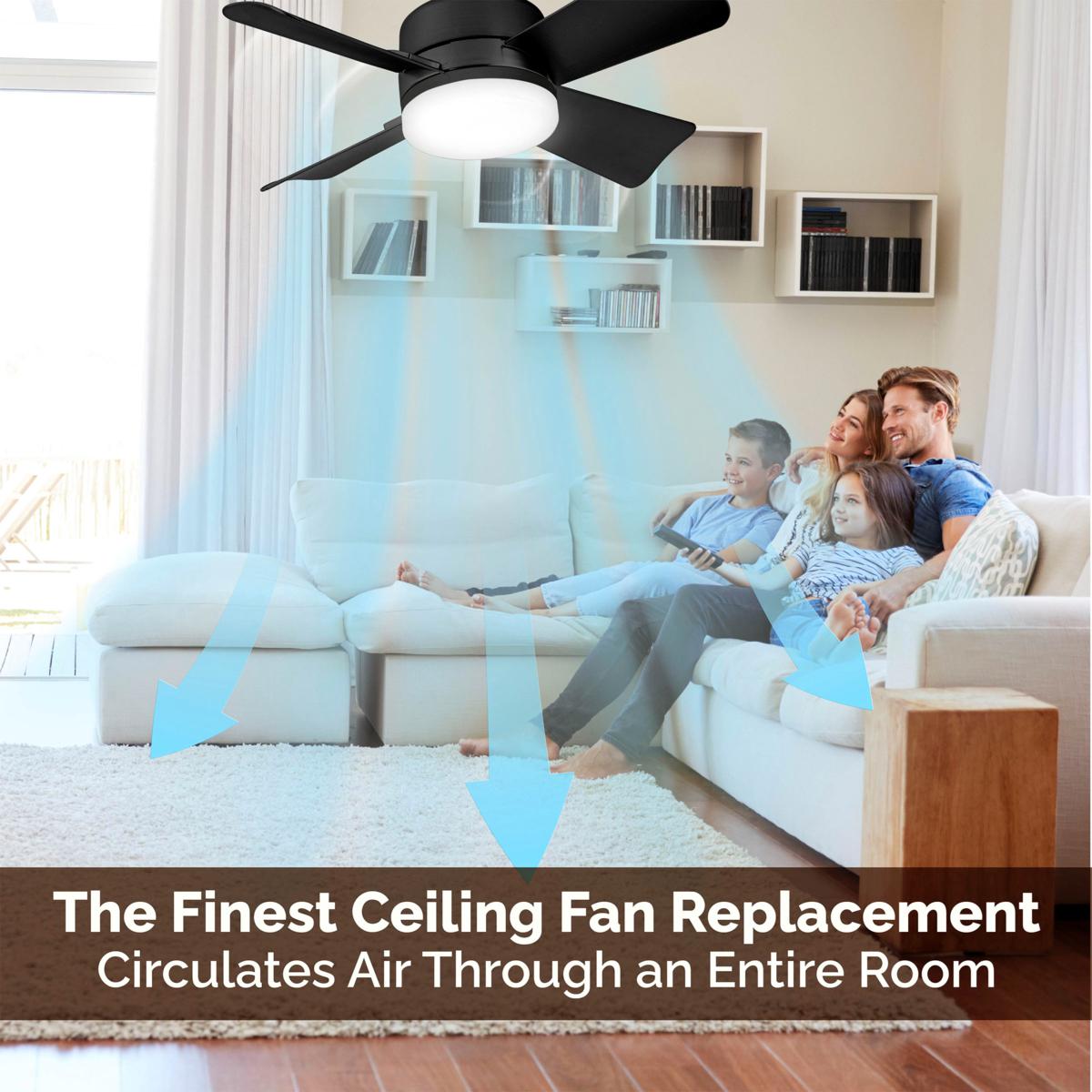 🔥SmartBreez 40W LED Ceiling Fan Light – 20.5 Ultra-Quiet with Remote 🎯 | E27 + FREE B22 Adapter 🔌