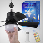 🔥SmartBreez 40W LED Ceiling Fan Light – 20.5 Ultra-Quiet with Remote 🎯 | E27 + FREE B22 Adapter 🔌