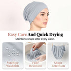 Soft Stretch Turban Cap for Women