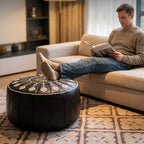 🏡High-end luxury-quality leather Versatile Round Storage Seat