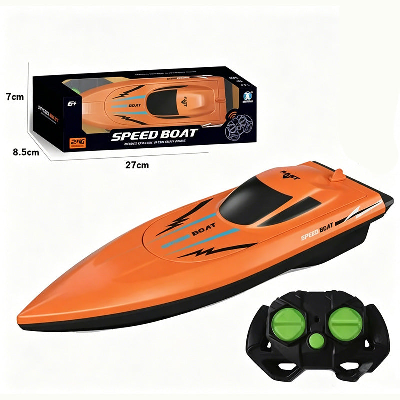 Dual‑Motor RC Boat – Twin engines, 2.4GHz control, waterproof & impact‑resistant. Slice through waves at insane speed! 🌊🚤
