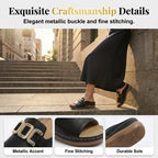 Artificial Leather Open Toe Slippers