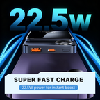 🔋⚡ 22.5W Power Bank – magnetic, slim, charges 3 devices at once!