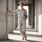 👗🌸Women's Off Shoulder Jumpsuit – Effortless Chic With A Flattering Fit ✨