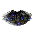 🎁LED Light Up Sequin Tutu Skirt Star Mesh Princess Skirt for Girls and Adults
