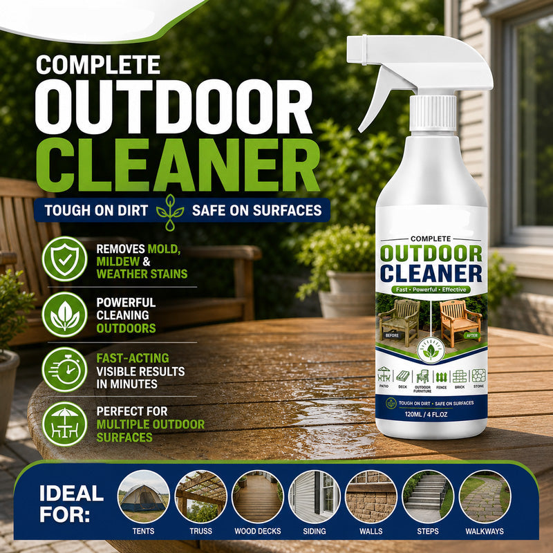 🌿 Outdoor Surface Cleaner Spray, Fast Acting Stain Remover for Patio, Wooden Furniture & Outdoor Surfaces