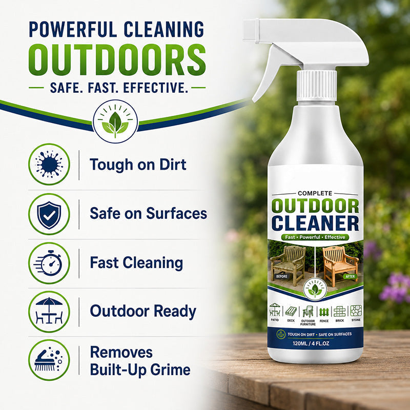 🌿 Outdoor Surface Cleaner Spray, Fast Acting Stain Remover for Patio, Wooden Furniture & Outdoor Surfaces