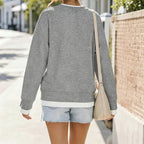 💗Women's Loose Faux Two-Piece Sweatshirt