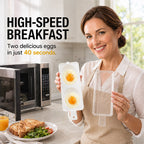 Fast Microwave 2-Well Egg Cooker