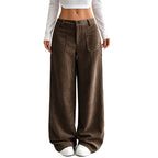 ✨ Easy Everyday Comfort | Women's Relaxed Wide-Leg Pants with Side Pockets