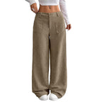 ✨ Easy Everyday Comfort | Women's Relaxed Wide-Leg Pants with Side Pockets