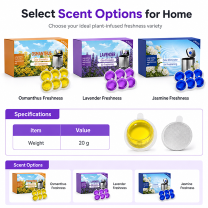 Stop Trash Odors Instantly! Botanical Adhesive Deodorizer Pods