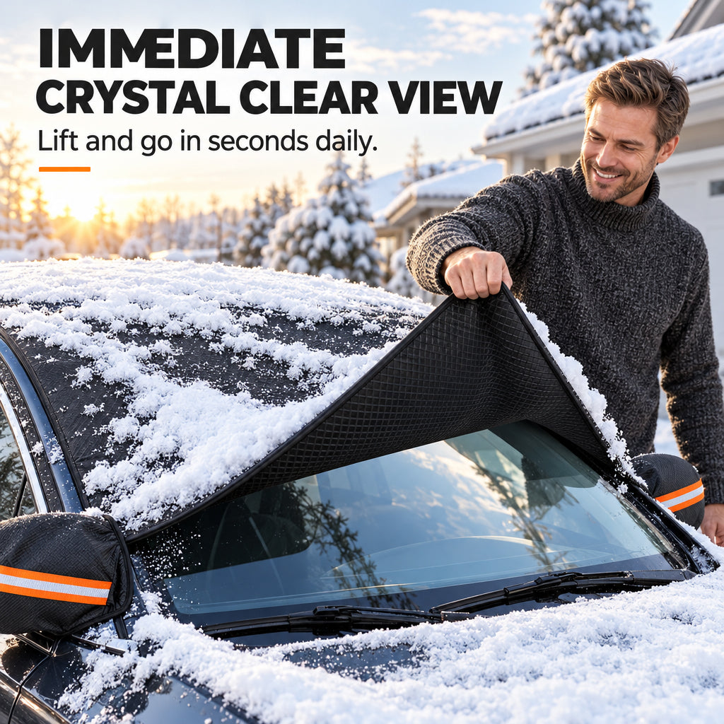 ❄️ 50% OFF NOW! 🚗 Thickened Oxford Windshield Cover – Windproof Magnetic Edges, Waterproof & All-Season Protection for Ice, Snow & Sun ☀️